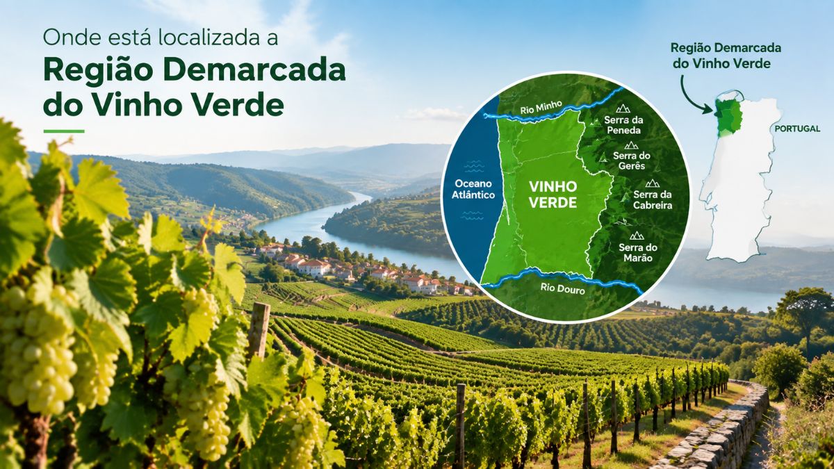 Onde está localizada a Região Demarcada do Vinho Verde